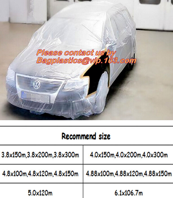 5 In 1 Auto Clean Kits Hdpe Plastic Drop Sheet Plastic Sheeting Durable Polyethylene Sheeting/Film Masks Car From Paint