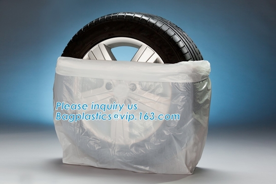 Tire Storage Bags Car Plastic Tire Bags For Automotive Interior Protection, Auto Repair Shops Tire Covers For Wheel