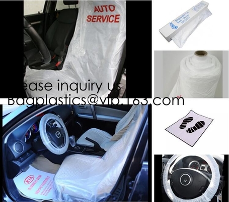 Car Disposable Plastic Seat Covers Vehicle Protectors, Five Set of Vehicle Maintenance Protection, Masking Dust Covers