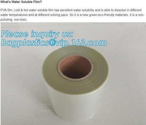 water soluble PVA packaging bags for chemicals, PVA bag for agricultural chemicals packing, PVA total melt-away biohazar