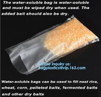 custom made colored soft PVA water soluble plasticfishing lure packaging, Bait Bags forFishing, dissolved in water fish