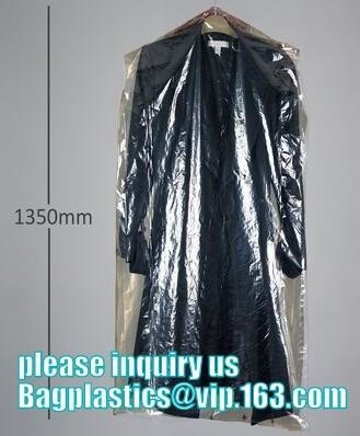 Clear Vinyl Showerproof PEVA Plastic Garment Suit Clothes Shoulder Dust Covers,Foldable garment storage bags dust proof