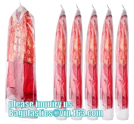 Clear Vinyl Showerproof PEVA Plastic Garment Suit Clothes Shoulder Dust Covers,Foldable garment storage bags dust proof