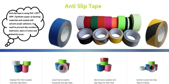 bopp Custom Carton Packing Tape, Abrasive yellow and black anti slip tape waterproof, custom printed bopp hand packaging