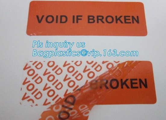 Void Hologram labels stickers,sliver tamper evident security VOID label,adhesive moon rock pre cotton size label roll vo