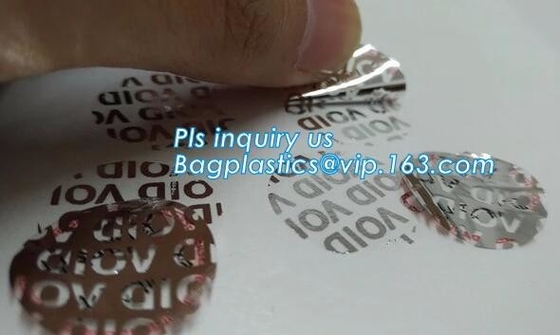 Tamper Evident void security seal Label Sticker tape for medicine box,open void security label/ material, warranty stick