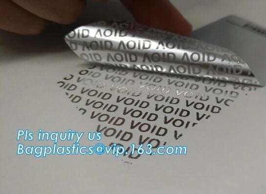 open void security label/ material, warranty sticker void if tampered,Serial Number Barcode Security Warranty VOID Stick