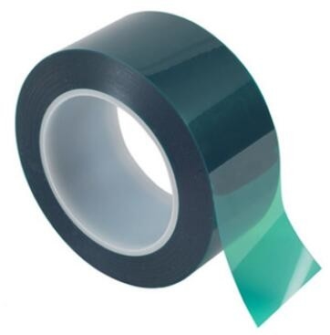 Green Polyester Silicone Adhesive Electroplating Tape Heat Resistant PET Powder Coating Tape Green Masking Tape