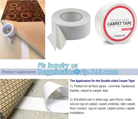 Double sided foam mounting tape,black tape with red cover film,Hot melt double sided cloth carpet tape bagplastics bage