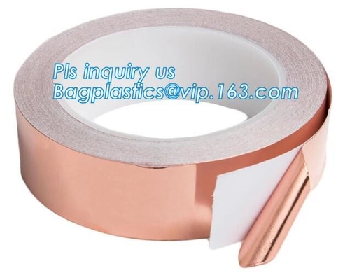 Conductive copper foil tape 25m 50m for EMI shielding welding, electrical maintenance conductive copper foil tape bageas