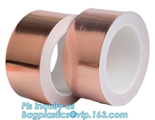 Conductive copper foil tape 25m 50m for EMI shielding welding, electrical maintenance conductive copper foil tape bageas