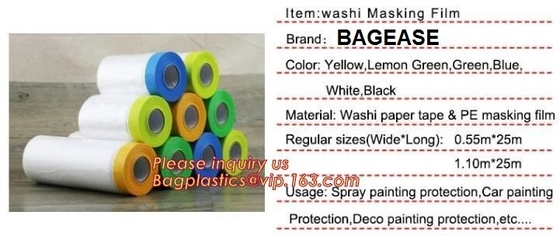 HDPE Masking Film,Indoor Application Pretaped Drop Cloths,masking film,pre-taped cover car painting protection film hous