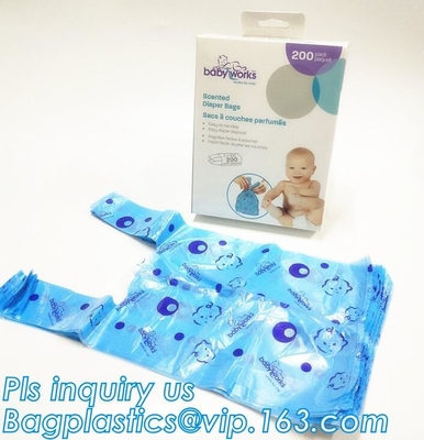 Diaper sacks hotel sanitary bag sanitary napkin packaging bag, Disposable Plastic Thin bags Customized Colors Baby Nappy
