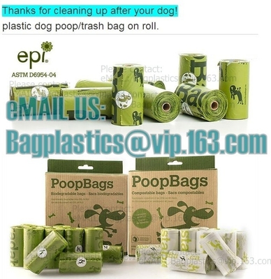 Pet Dog Waste Poop Bag With Printing Doggy Bag, Rubbish Bag Pet cleaning bag Pet Waste poo bags for dogs, pet clean up