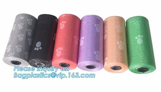 LED Flashlight Dog Waste Bag Dispenser Holder with Pet Waste Bag Poop Roll Bags, BPI ASTM D6400 EN13432 Approval Customi