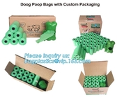 LED Flashlight Dog Waste Bag Dispenser Holder with Pet Waste Bag Poop Roll Bags, BPI ASTM D6400 EN13432 Approval Customi