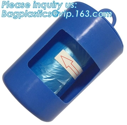 LED Flashlight Dog Waste Bag Dispenser Holder with Pet Waste Bag Poop Roll Bags, BPI ASTM D6400 EN13432 Approval Customi