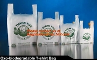 Vest Handle Sealing bags, Handle bags, Degradable T-shirt bag,biodegardable t-shirt bag