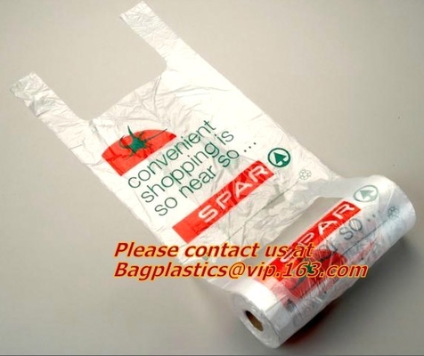 Vest Handle Sealing bags, Handle bags, Degradable T-shirt bag,biodegardable t-shirt bag