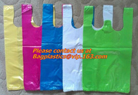 Top quality discount pet cat packaging gusset t shirt bag, poop dog bags, cat bags, waste