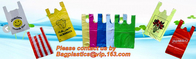 Biodegradable Bags With Handles, Eco Friendly Thank You Grocery Bags T-Shirt Reusable And Disposable Grocery Bags