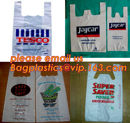 100% Enviroment PLA Bio Corn Starch Plastic Grocery Carry Packaging Manufacturer Compostable Shopping Bags