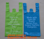 100% Enviroment PLA Bio Corn Starch Plastic Grocery Carry Packaging Manufacturer Compostable Shopping Bags