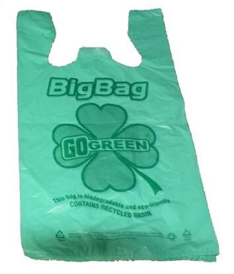 Customized Carry Out Jumbo T Shirt Bags OEM Biodegradable Corn Starch Bio Compostable Bags For Shopping
