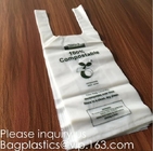 OK Compost 100% Corn Starch Biodegradable Plastic T Shirt Bag Vest Bag Bioplastic Shopping Bag For Grocery