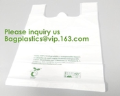Eco friendly EN13432 Ok home compost certified 100% biodegradable compostable plastic T-shirt vest bag for shopping