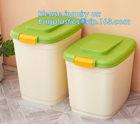 20KG 53L pet food pp plastic box container for storage, Large Dog Treats Canister Ceramic Pet Food Storage Container wit