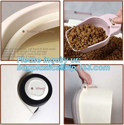 Pet Food Large Container Dog Cat Animal Storage Bin Dry Feed Seed 30L Containers, 10L Plastic Pet Dog Food Storage Conta