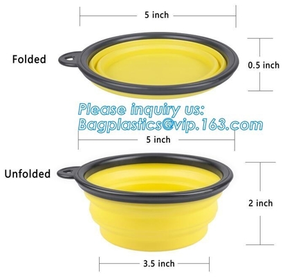personalized supreme portable sublimation collapsible portable silicone plastic dog bowl,dog food bowl,