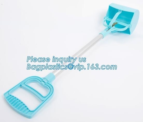 Clean Pick Up Pet Plastic Waste Tool,Factory Price Long Handle Dog Poop Scoop, Dog Accessories Pooper Scooper, foldable