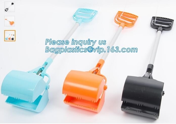 Clean Pick Up Pet Plastic Waste Tool,Factory Price Long Handle Dog Poop Scoop, Dog Accessories Pooper Scooper, foldable