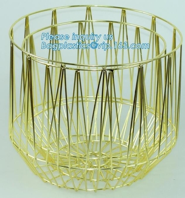 Lined Utility Metal Wire Storage Bin Laundry Basket with Handles for Heavy Duty Use In Office, Craft Room, Kitchen, Pant