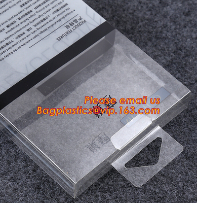 Mobile Phone Case Plastic Packaging Box, Custom Foldable Waterproof Small Rectangular Plastic Transparent Box/Clear Plas