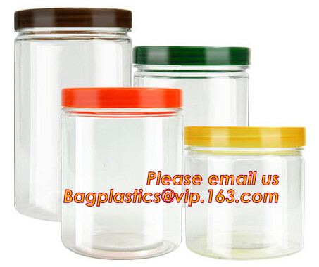 Clear Round Shape Plastic Clear Box /Plastic Clear Cylinder Packaging In China Empty Seal Jars Glass Bottle