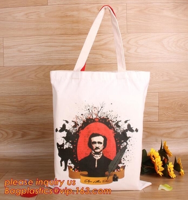 Promotional wholesale custom natural handled organic plain cotton tote bag, cotton shopping bag, cotton bags bagplastics