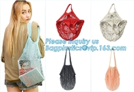 Cotton Mesh Net bag Shopping Tote Bag for foods,reusable cotton mesh bag eco friendly supermarket shopper cotton net bag
