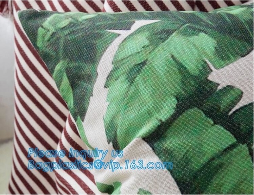 Tropical leaf latest design digital printing cushion cover wholesale decorative pillow covers,Latest design custom print