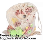 Cotton Packing Bags For Fruit &amp; Vegetables, Organic Cotton Mesh Bags, Drawstring Cotton Net Bags, bagease, bagplastics