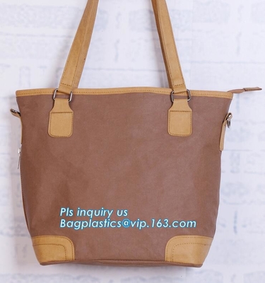 PU coated tyvek bag, TYVEK Shopping bag, Custom 105g Tyvek tote Bag for Lady, Durable washed paper bag tyvek tote shoppi