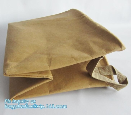 Recyclable Dupont Tyvek Kraft Paper Storage Bag Document, Dupont Tyvek lunch insulated bag, Recycle Eco-friendly Waterpr