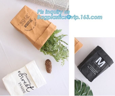 handmade eco-friendly tyvek lunch bag food bread storage bag, Custom logo printed waterproof tyvek dupont paper storage