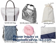 Recycle Waterproof Zipper Nylon PP Insulated Cold Food Heated Keep Warm Lunch Bag Food Delivery Tyvek Cooler Lunch Bag