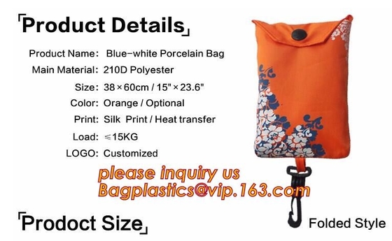 Vegetable Durable Heavy Duty Oxford Polyester XLARGE CAPACITY T-Shirt 201D Polyester Eco Shopping Big Tote Bag