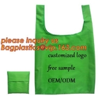 Elastic Band Lightweight Tote Bag Bulk Durable Eco-Friendly Polyester Reusable Extra-Large Grocery Bags Zipper Storage