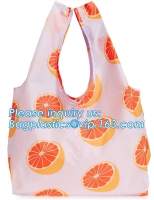 custom promotional reusable grocery 190t polyester foldable shopping bag,High Quality academy outdoor zipper pocket cust