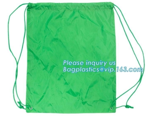 Recycled Foldable Nylon Polyester Tote Bag with logos polyester shopping bag Custom advertising handle non woven bag PAC